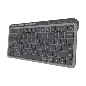 Teclado KEYCEO para computador, teclado sem fio Bluetooth 2.4G + BT, teclado de tesoura com 78 teclas, atacado de fábrica