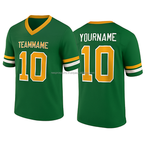 Maillot de football américain personnalisé de haute qualité à manches courtes pour l'été avec broderie du nom et du numéro de l'équipe, fournisseur de vêtements de sport OEM - Product Image 1