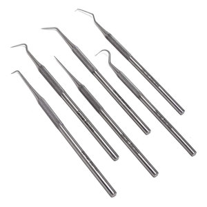 Ensemble de sondes de précision en acier inoxydable avec pointes droites, simples, courtes, doubles, longues, doubles triples et en forme de crochet, 5,5 pouces (14 cm), durables - Product Image 1