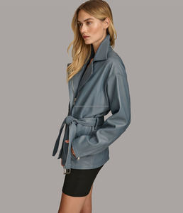 Chaquetas de invierno de manga larga para mujer más vendidas, nuevo diseño personalizado de cuero de Moto con procesamiento de punto transpirable - Product Image 3