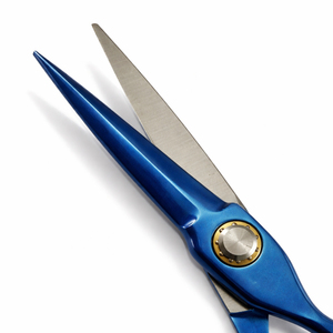 Ciseaux de barbier professionnels, tranchants, avec poignée antidérapante, en acier inoxydable, pour effilage, pour droitiers, manche moyen, qualité supérieure pour la coiffure - Product Image 2