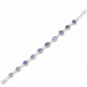 Natural Tanzanite 925 Sterling Silver <b>Adjustable</b> Tennis <b>Bracelet</b> Faceted Gemstone Minimalist Dainty Jewelry Gift For Women - Product Image 1