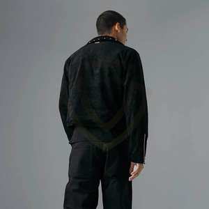 Men's <b>Suede</b> leather <b>Jacket</b> in High Street Style Rehingstone Winter <b>Suede</b> leather <b>Jacket</b> - Product Image 4