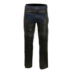 Genuine Leather <b>Chaps</b> Men <b>Riding</b> Gear Adjustable Waist Side Zipper Custom Logo Wholesale Supplier - Product Image 5