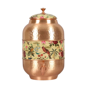 Distributeur d'eau en cuivre à motif marbre moderne, grande capacité, pour hôtels et bureaux, Matka en cuivre traditionnel durable - Product Image 5