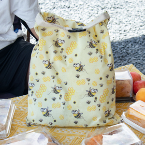 Printed Cotton Bread Bag <b>Bee</b> Pattern Washable Eco-Friendly Water Resistant Adjustable Reusable for Home Promotional <b>Gift</b> Use - Product Image 5