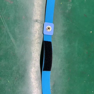 Anti-static ESD Wrist <b>Strap</b> with Dual Studs Earth Grounding Cord Polyester & Stainless Steel 10e3 Ohm Resistance Black - Product Image 1