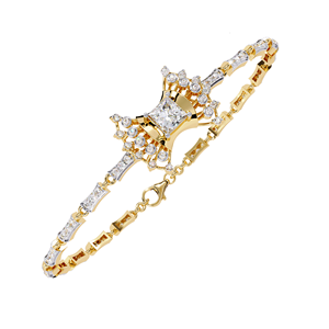 AMBER JEWELS Pulsera de Eslabones Geométricos de Oro Sólido de 14K con Esmeralda Cultivada en Laboratorio, Estilo Hiphop, Unisex, para Bodas, Fiestas, Uso Diario, Regalo, IGI - Product Image 3