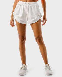 Shorts de sport athlétiques pour femmes avec logo personnalisé, taille haute, séchage rapide, pour la course, la gym, l'entraînement et les vêtements de sport - Product Image 2