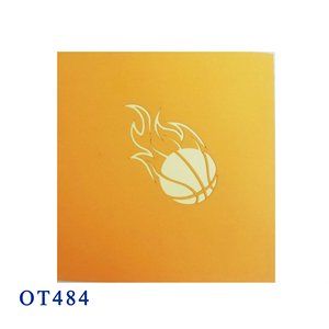 Tarjeta Pop-Up de Baloncesto, Hecha a Mano, con Flores de Papel Recortado, Regalos Originales para Acción de Gracias, Artesanía - Product Image 5