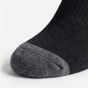 Crew <b>Socks</b> Solid <b>Black</b> Knitted Polyester Spandex Breathable Casual Daily Wear Adult Spring Season - Product Image 6
