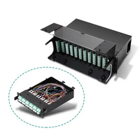 Cassette de brassage fibre optique MPO 1U 19 pouces sur rack, haute densité, 48 à 256 cœurs, pour centre de données