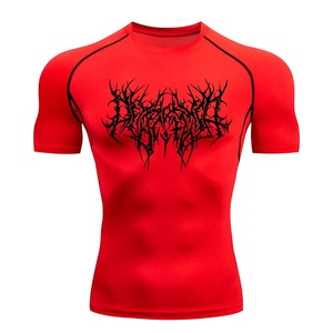 T-shirt de compression à séchage rapide pour hommes, entraînement en plein air, course à pied, gym, exercice, t-shirts de compression pour hommes - Product Image 1