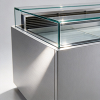 Réfrigérateur commercial sans congélateur XY, refroidissement par air, vitrine blanche à couvercle en verre