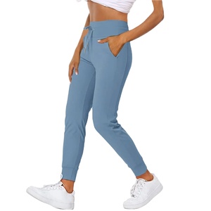 PRO ENTERPRISES femmes Skinny Fit 100% coton Anti-boulochage Stretch cordon taille crayon pantalon plat Streetwear hiver entraînement - Product Image 4