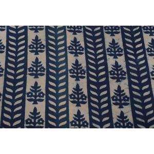Vintage Style Indigo Cotton Fabric Indian Hand Printed Textile <b>for</b> Clothing Curtains Crafts and Decor - Product Image 4