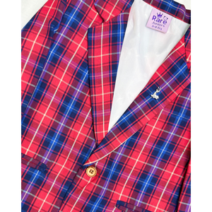 เสื้อเบลเซอร์ลายสก็อตสีแดงน้ำเงินสำหรับเด็กผู้ชาย สไตล์เป็นทางการ - Product Image 3