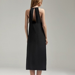 Summer Elegant Simple Backless Strap Solid Slim Fit Evening Party Beach Dresses Women Everyday Dresses Women Office dresses - Product Image 3