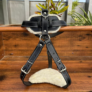 Harnais de luxe personnalisé de haute qualité en cuir véritable réglable pour chien idéal pour les promenades quotidiennes boucle à dégagement rapide - Product Image 5