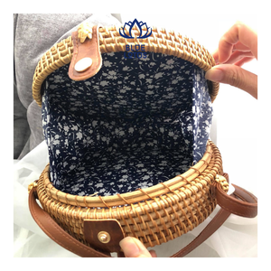 HOT SELLING Vintage Durable <b>Lightweight</b> Foldable Large Capacity Rattan Handbag Woven Summer <b>Beach</b> <b>Bag</b> Women Travel Shopping - Product Image 1