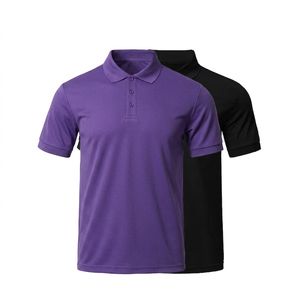 Polo unisexe personnalisé en gros, séchage rapide, manches courtes, style vintage, léger, en polyester, chemises tendance - Product Image 1