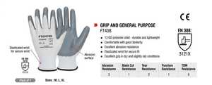 Gants gris Frontier en nitrile avec revêtement sur la paume pour applications aérospatiales - Product Image 6