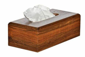 Boîte à mouchoirs en bois faite à la main, écologique, support de mouchoirs autoportant, décoration de bureau rustique pour la maison et le bureau - Product Image 2