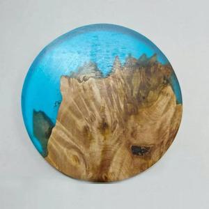 Handmade Modern <b>Resin</b> Wood Coaster Set Natural Wooden Drink Coasters <b>Epoxy</b> Art <b>Table</b> Decor Housewarming Gift Collection 350mm - Product Image 3