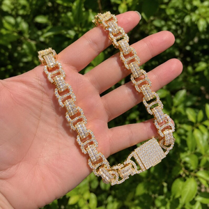 Pass Tester VVS Moissanite 925 Silver Rhodium Plated Brilliant Cut Hiphop Iced Miami Cuban Link Unisex Party <b>Necklace</b> <b>Chain</b> - Product Image 1