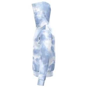เสื้อฮู้ดซิปแบบยูนิเซ็กซ์สีฟ้าลายเมฆพิมพ์ลายทั้งตัวแบบ Sublimation เสื้อสเวตเชิ้ตซิปเต็มตัวลายท้องฟ้า รับผลิตตามแบบ (OEM) ขายส่ง - Product Image 3