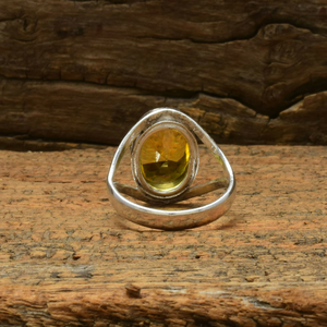 Anillo de Topacio Amarillo Citrino, Plata de Ley 925, Joyería Hecha a Mano para Mujer - Product Image 3