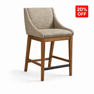 Chaise de comptoir moderne rembourrée et confortable pour îlot de cuisine ou salle à manger - Product Image 2