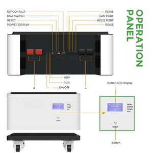 Système de stockage d'énergie domestique empilable 51,2 V 48 V 100 Ah 5 kWh, batteries solaires au lithium LifePo4 10 kW 20 kW 30 kW 50 kW, capacité 100 Ah - Product Image 2