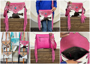 Bolso Bandolera de Cuero Genuino Hecho a Mano con Flecos para Mujer, Diseño 2026, Gran Capacidad, Alta Calidad, Versátil, Bolso de Trabajo Grande - Product Image 3