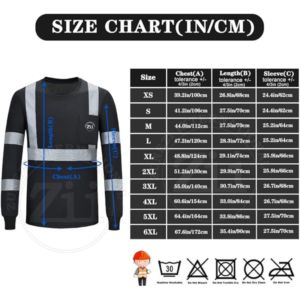 Chaqueta de Seguridad con Visibilidad Reflectante para Trabajo, Clase 1 ANSI, Sudadera de Alta Visibilidad para Construcción Invernal con LED Intermitente - Product Image 6