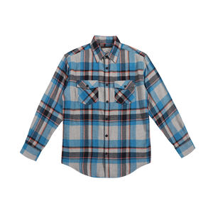 เสื้อเชิ้ตแขนยาวลายสก็อตผ้าฟลีซขนาดใหญ่พิเศษสำหรับผู้ชาย สไตล์แฟชั่นฤดูใบไม้ร่วง รับผลิตตามสั่งขายส่ง - Product Image 1