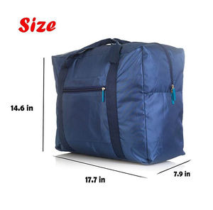 Bolsa de viaje plegable, bolsa de lona ligera, bolsa deportiva para gimnasio, equipaje de fin de semana, bolsa de mano azul marino para viajes en avión. - Product Image 2