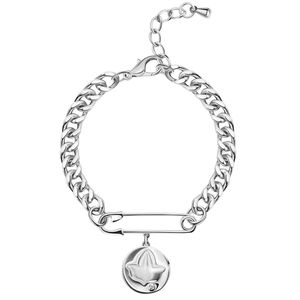 Bracelet en argent avec pendentif goutte d'eau et breloque circulaire, accessoire de mode élégant pour femme, idéal pour mariage et soirée - Product Image 1