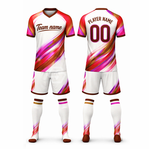 Fournisseur OEM d'uniformes de football les plus vendus, kits de football personnalisés, impression par sublimation, manches courtes, tailles plus grandes, vêtements d'entraînement - Product Image 3