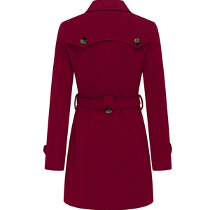 Manteau long pour femme, design personnalisé, style trench, avec col à revers classique, pour la mode féminine moderne et les collections saisonnières - Product Image 3