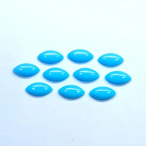 Cabochon de turquoise naturelle de qualité supérieure, forme marquise, 8x4 mm, pierre précieuse en vrac pour la fabrication de bijoux - Product Image 2