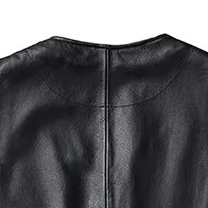 <b>Men's</b> Comfortable Genuine <b>Leather</b> Vest Custom Logo Outdoor Casual Wear Breathable Windproof Lightweight - Product Image 4