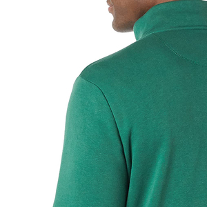 Pull en molleton français unisexe gris foncé à col montant zippé, coupe classique, décontracté, pour l'hiver, 100 % polyester - Product Image 5