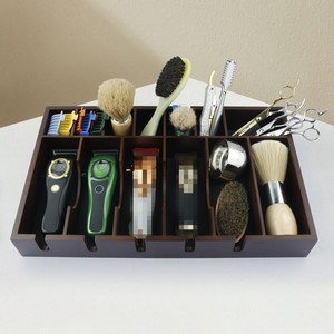 Caja Organizadora de Herramientas de Barbería de Madera de Haya, para Cortapelos, Peines, Cepillos, Tijeras y Accesorios, de Alta Calidad y Duradera para Profesionales - Product Image 5
