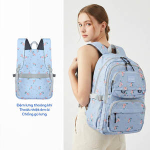 Unisex 15.6 Inch Laptop Modern Office School Bag Polyester Shockproof Compartment 20-35L <b>Backpack</b> Waterproof Zipper High-Density - Product Image 2