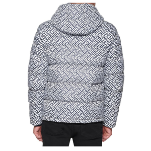 Veste matelassée à capuche pour homme en tissu brillant OEM personnalisé, style hip-hop, parka d'hiver rembourrée - Product Image 5