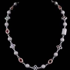 Collier Chaîne Tennis en Argent Sterling 925 Moissanite Coupe Brillante Effet Diamant VVS, Meilleure Vente, Bijou Fin, Idéal Cadeau - Product Image 1