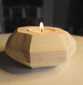 Unique Shape Modern Wooden <b>Tea</b> Light Holder Artisan Crafted Geometric Candle <b>Stand</b> for Contemporary Home Decoration - Product Image 2