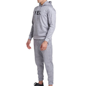Ensemble de survêtement pour homme avec impression de lettres personnalisées, sweat-shirt à capuche et pantalon de jogging, 2 pièces, en molleton, tenue de sport décontractée pour la salle de sport - Product Image 2