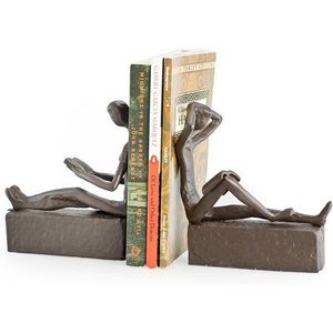 Nordic Style Silver Metal Stag Head Bookends Decorative Animal Metal <b>Bookcase</b> Stopper Heavy Duty Book Ends - Product Image 3